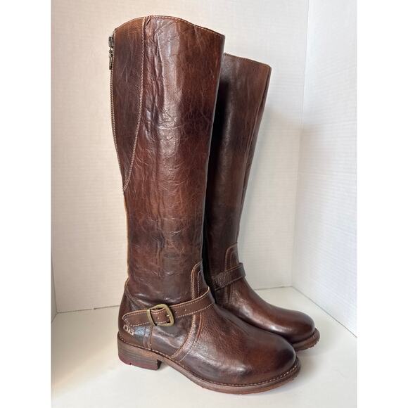 Bed Stu Glaye Tall Riding Knee High Boots Rustic Teak 8.5 - Picture 3 of 13